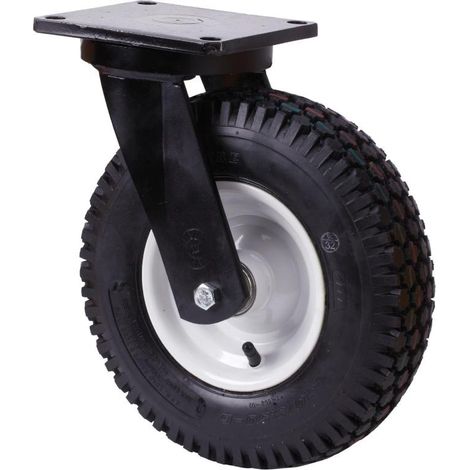 rueda giratora placa 10hlbi400-ritb metalico-neumatica eje bolas
