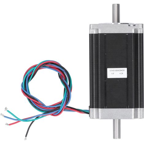 Moteur pas à pas 57, 2,5 Nm, 4 fils, arbre de 8 mm, accessoires pour fraiseuse et tour CNC, 24 V, 4,2 A, 57HS10042B4D8, double arbre (1/5)