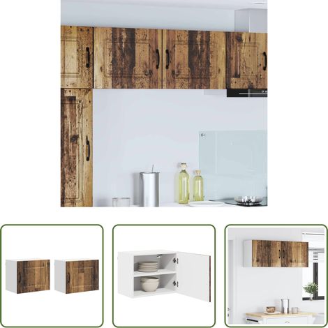 vidaXL Speicher -  Küchenschrank mit Speicher Kalmar 2 pcs Altholz 50 x 31 x 40 cm (1/5)