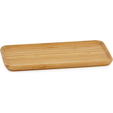 ANDREA HOUSE AX70062 Bandeja decorativa de bambú rectangular beige 24cm - ref: AX70062