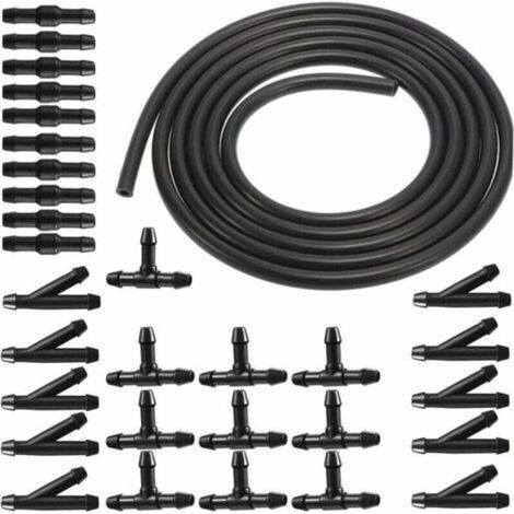 Kit di riparazione tubo flessibile per liquido lavavetri nero da 3 m, tubo flessibile per sistema lavavetri, tubo flessibile per autoveicoli, tubo flessibile isolato, tubo flessibile universale per si (1/4)
