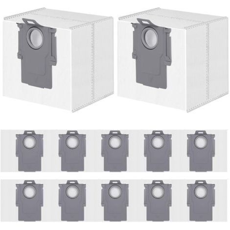 12 Stück Staubbeutel für Roborock S8+/S8 Pro Ultra/S7 MaxV Ultra/Q7 Max+/Q8 Max+/Q5 Pro+/Q5 Max+, Q10 X5+/S5+, Q7 M5+/L5+ Staubsauger Absaugstation, Ersatzbeutel Zubehör Staubsaugerbeutel Ersatzteile (1/5)