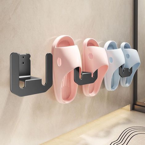 Égouttoir à chaussures 3 pièces, étagère à chaussures murale, présentoir à pantoufles, crochet de séchage de chaussures, étagère à pantoufles suspendue, étagère à chaussures de chambre à coucher, croc