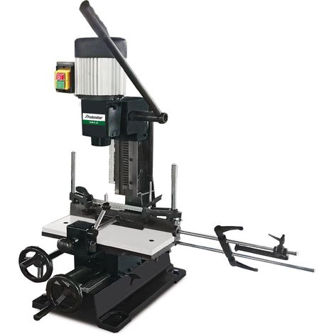 Holzstar – Mortaiseuse à bédane carré jusqu'à 25,4 mm – Moteur 0,75 kW – Pour perçage précis et connexions fente-broche – Étau robuste inclus (1/5)