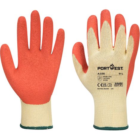 Guantes con recubrimiento de látex naranja XL - Talla 10