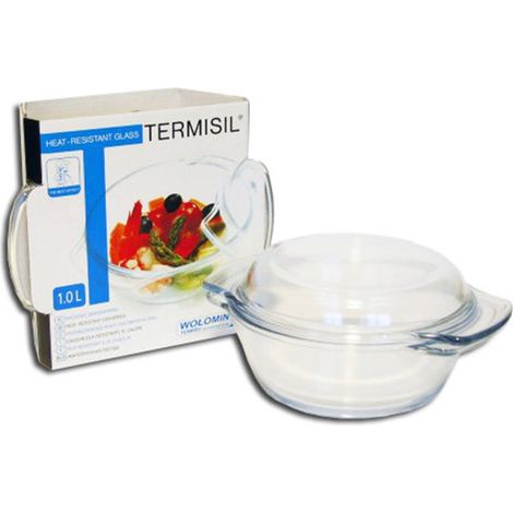 Casseruola rotonda in vetro Termisil con coperchio, 1 l, forno/microonde