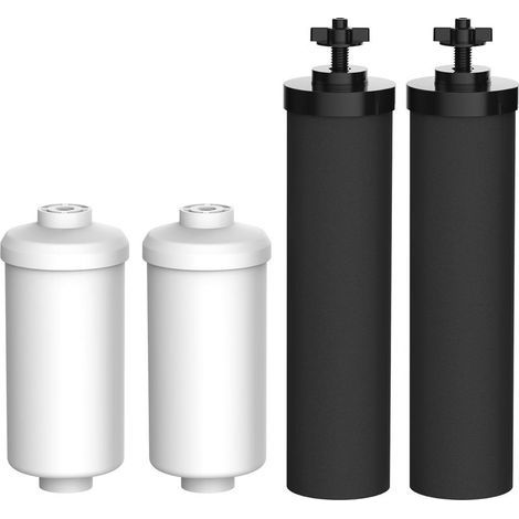Filtro per l'acqua, compatibile con filtri neri (BB92) e filtri per il fluoro (PF2). Confezione combinata e sistema di filtraggio a gravità. Include 2 filtri neri e 2 filtri per il fluoro. (1/5)