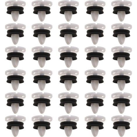 30pcs Car Interior Door Panel Trim Fastener Clips 7703077476 Plastic Compatible with Peugeot 308 Citroen DS4 Renault Megane III & Laguna III (1/5)