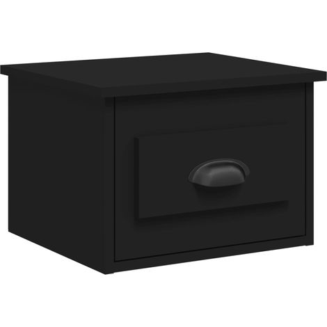 Comodino sospeso con cassetto 41,5 x 36 x 28 cm in multistrato nero DEC034314
