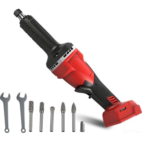 Akku-Schleifmaschine, kompatibel mit Milwaukee M18 18V, bürstenloser Motor mit 24.000 U/min, gerades Schleifwerkzeug zum Schleifen, Polieren und Entgraten