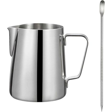 Tasse à expresso, pichet à lait, chauffe-lait, accessoires pour machine à expresso, outil pour latte art, café-Silver