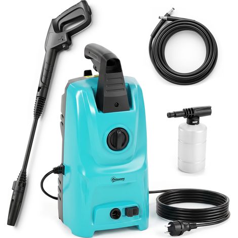 Nettoyeur haute pression 1500 W avec buse réglable et kit de nettoyage. 20.5 x 19 x 40.4 cm. bleu (1/5)