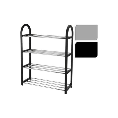 Schuhregal 65 x 50 x 19 cm, Metall, schmal, 4-stufig (1/2)