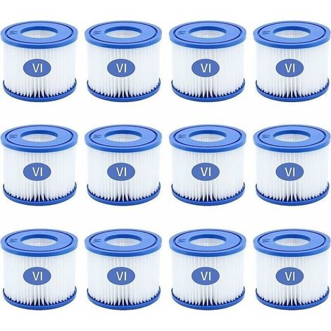 Packung mit 8 Typ VI Poolfilterkartuschen für Bestway Größe 6-58323
