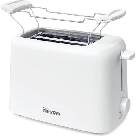 Tristar BR-1061 Grille-pain avec grille spéciale viennoisieries, fonction toast, protection contre la surchauffe blanc (1/4)