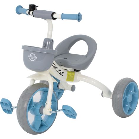 Triciclo infantil convertible, triciclo para niños de 2 a 5 años con cesta delantera y ruedas de EVA, 72 x 52 x 61 cm, azul (1/5)
