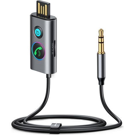 Ricevitore trasmettitore audio wireless per auto USB AUX TF Card JR-CB7 grigio (1/5)