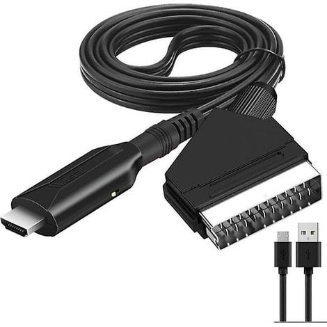 Ecleanfy - Convertisseur péritel vers HDMI, adaptateur péritel vers HDMI tout-en-un, 1080p (1/5)