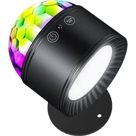 Multifunktionales LED-Nachtlicht, schwarz, 3 einstellbare Farben (1/5)
