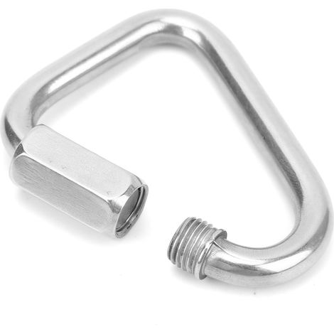Mousqueton Triangulaire Acier Inoxydable 8mm, Quick Link Sécurisé pour Escalade, Randonnée et Accrobranche