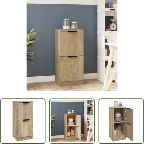 Holzwerkstoff -  Sideboard Sonoma-Eiche 30x30x70 cm Holzwerkstoff (1/5)