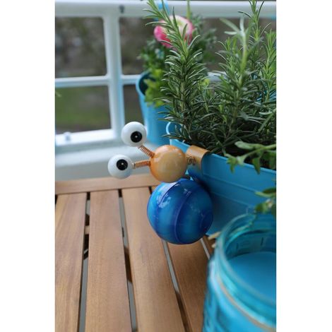 16x Topfhänger Schnecken Wackelkopf Garten Dekoration Blumenkübel Pflanzenbox (1/2)