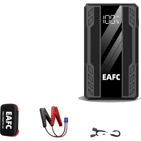 Démarreur de voiture, batterie externe portable, booster d'urgence, avec sac noir (1/2)