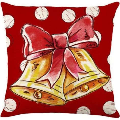 Housse de Coussin - - Noël - 45x45cm - Décoration Intérieure - Motifs Classiques (1/4)