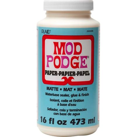 Papier Mod Podge - Mat - Adhésif / Mastic / Vernis 473 ml (1/5)