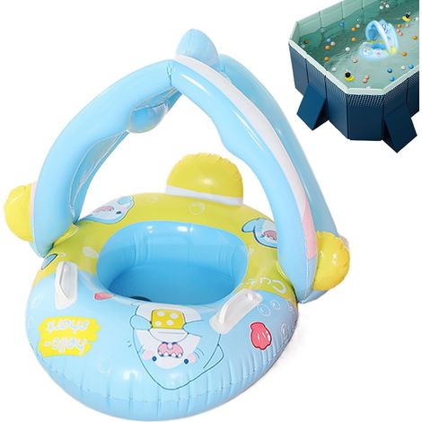 Bouée de natation avec toit pare-soleil pour bébé et lui, (1/5)