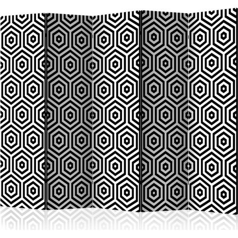 Paravent 5 Volets "Black & White Hypnosis" 172x225cm (1/2)