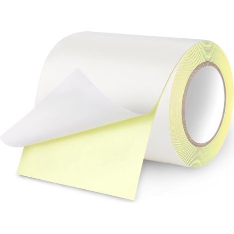 Ruban de Réparation de Tente, 5 m x 7,5 cm TPU Ruban Adhésif, Kit de Réparation Toile pour Bache de Camion, Gazebo, Rideaux de Soleil, Piscine, Bateau Gonflable, Blanc (1/5)