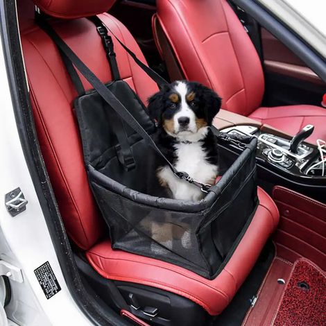 Trasportino Auto per Sedile per Cani Cesto Porta Seggiolino Gatto Animali (1/8)