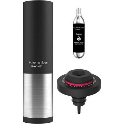 Coffret bouchon pour vin + cartouche d'argon - Riviera & Bar - Bvg300- (1/5)