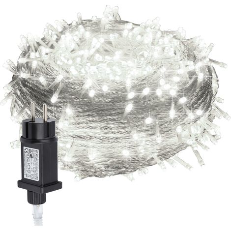 SWANEW 20M 200LED IP44 8-mode festone luce di Natale all'aperto decorazione giardino interno per Natale compleanno matrimonio soggiorno bianco freddo (1/5)