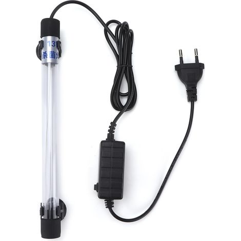 Lampe UV submersible pour aquarium, stérilisateur, éliminant les algues vertes et les algues. Compatible avec les bassins et les étangs. Prise européenne 220-240 V, 13 W. (1/5)