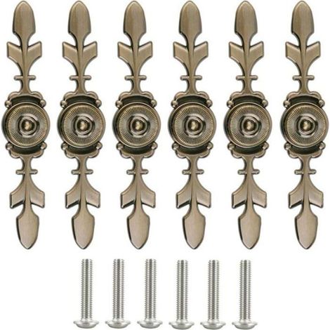 Online Store - bouton commode 6 Pièces Boutons de Porte Bouton de Tiroir Poignee de Meuble Vintage Poignées de Placard Bouton de Porte Vintage (1/5)