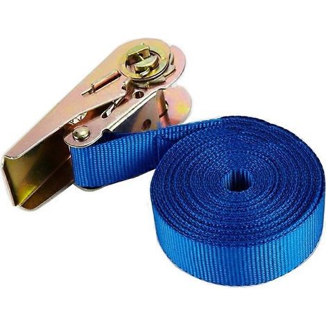 Sangles d'arrimage à cliquet universelles pour camions 19 pi bleues ( ) (1/5)