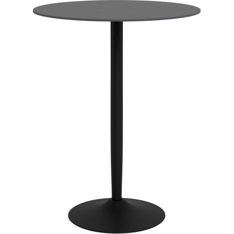 Mesa de bar Norsica 863, Mármol negro, 105x0x0cm, Cerámica, Metal