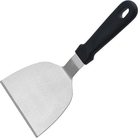 Set aus 2 Edelstahlspateln zum Grillen, Schabern, Crêpe-Wendern, Teppanyaki-Spateln, Küchenutensilien für Grillabende im Freien - 2 (1/5)