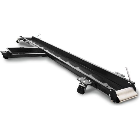 Bituxx Bituxx Motorrad Rangierhilfe Rangierer Rangierschiene Motorradheber Transporthilfe Motorradbühne Parkhilfe für Garagen bis 567Kg 210cm Schwarz (1/5)
