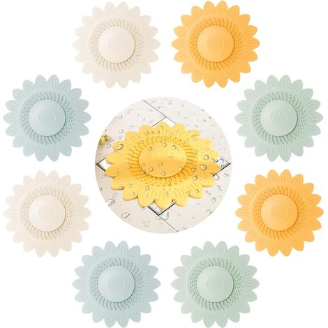 8 Pièces Bouchons de Vidange pour Cuisine Salle Bain, Bouchon Evier Cuisine, en Silicone Bouchon D'évier et Filtre Universel (12.6cm) (1/5)