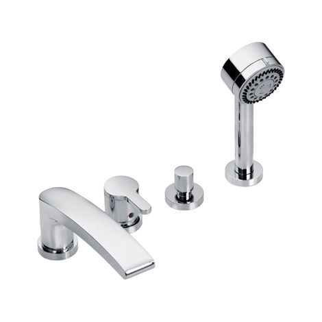 Mitigeur bain Keuco Elegance 51630, 4 trous, montage sur le bord du bain, chromé - 51630010100 (1/4)