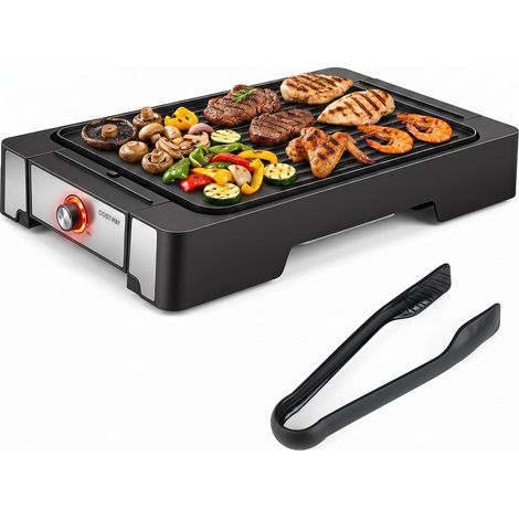 COSTWAY Gril Électrique 2300 W Barbecue Plancha avec Plaque de Cuisson (1/5)