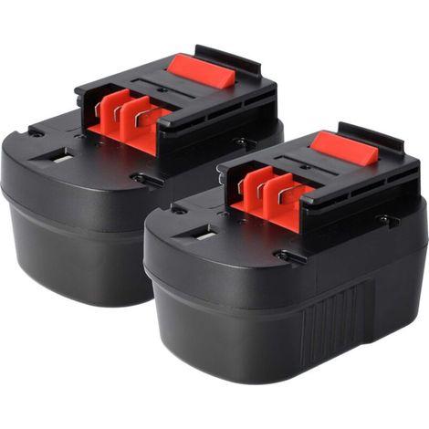 vhbw 2x Batteries remplacement pour Black & Decker A12, A12-XJ, A12EX, A1712, BD1204L, BPT1047 pour outil électrique (1500mAh NiMH 12 V) (1/4)