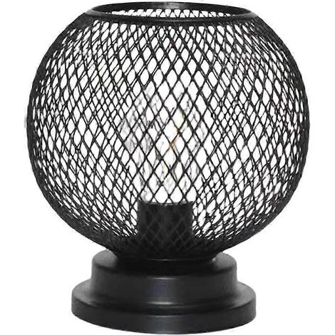 Lampe de chevet antique en métal, panier en fer, veilleuse pour chambre à coucher-Style A