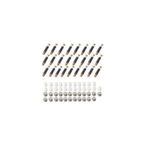 Ferrure D'assemblage 25 Pièces Raccords de Came Connexion 3 en 1 Connecteur de Meuble Raccord Came Connecteur de Meuble Excentrique Raccord pour épisser Les Meubles Armoires-Crezuo
