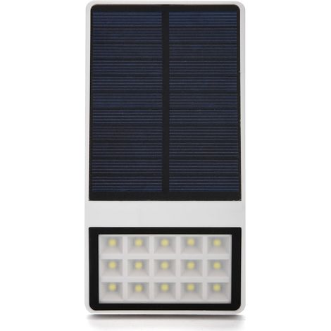 Lampe Solaire Murale - 15 LED - Éclairage Extérieur pour Jardin Clôture Allée Cour - Mode Automatique 3 Niveaux - 1 Pièce (1/5)