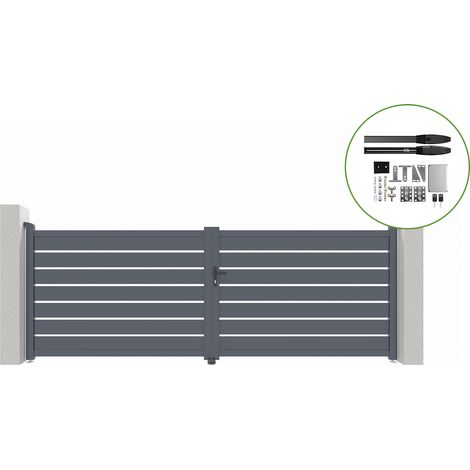 Portail battant électrique VOGEL 400x140cm + Motorisation HICKER B200 (1/4)