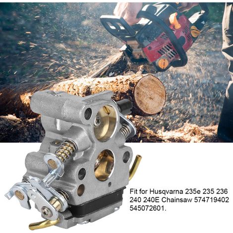 Ede Carburateur pour tronçonneuses Husqvarna 235, 235E, 236, 236E, 240, 240E et 120 MARK II, compatible avec les modèles Jonsered CS2234, CS2238, CS2234S et CS2238S. Références : C1T-W33C, 574719402,
